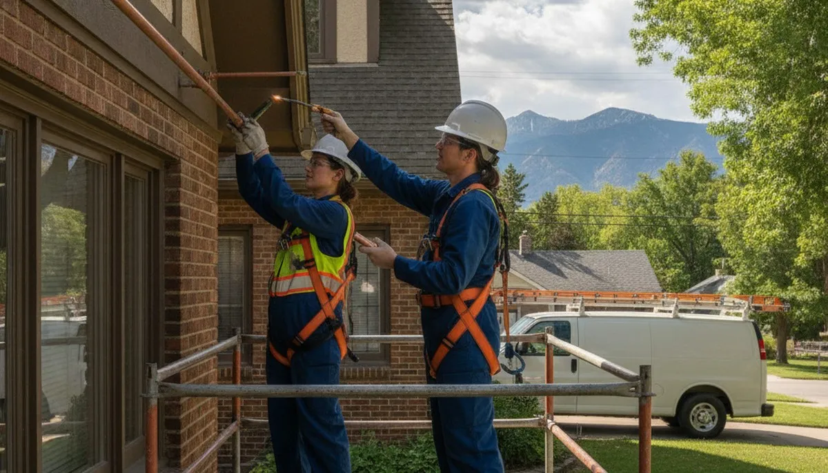 Plumber repairing a pipe in Salt Lake City, UT for fast plumbing repair service