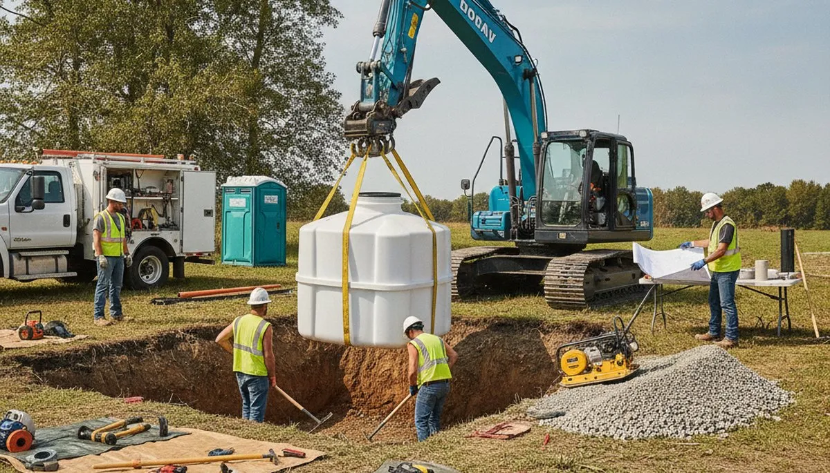Septic tank installation by Salt Lake City, UT plumbers for homes and service repairs